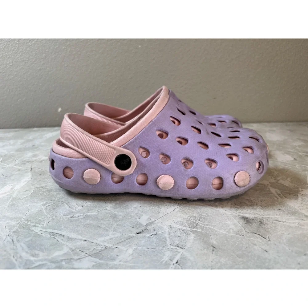 Kids‎ Purple Pink Foam Clogs Slip On Water Shoes HS-508 Size 38